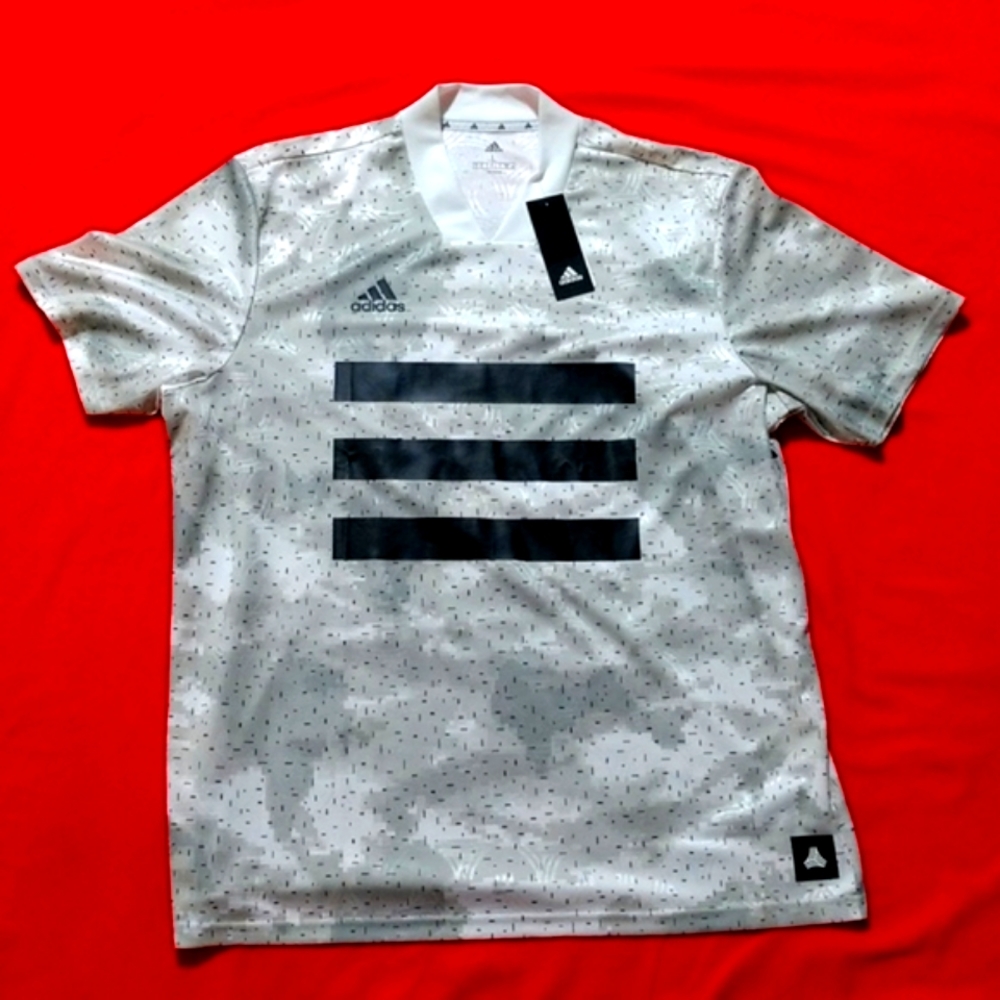 Adidas Soccer AOP Jersey Mens Size Large Tango Digital Camo 3 Stripes New DZ9536